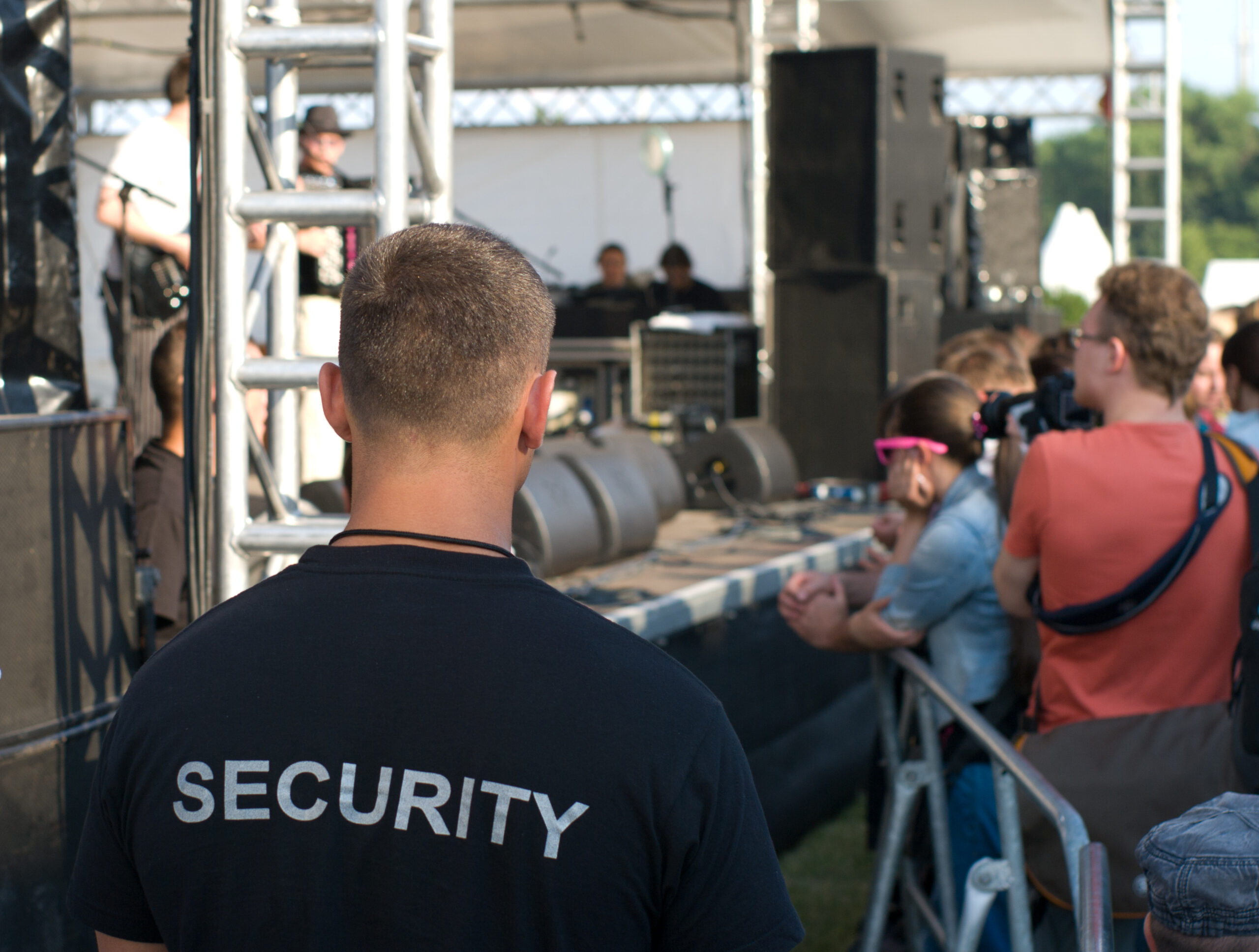 A security officer at the concert
